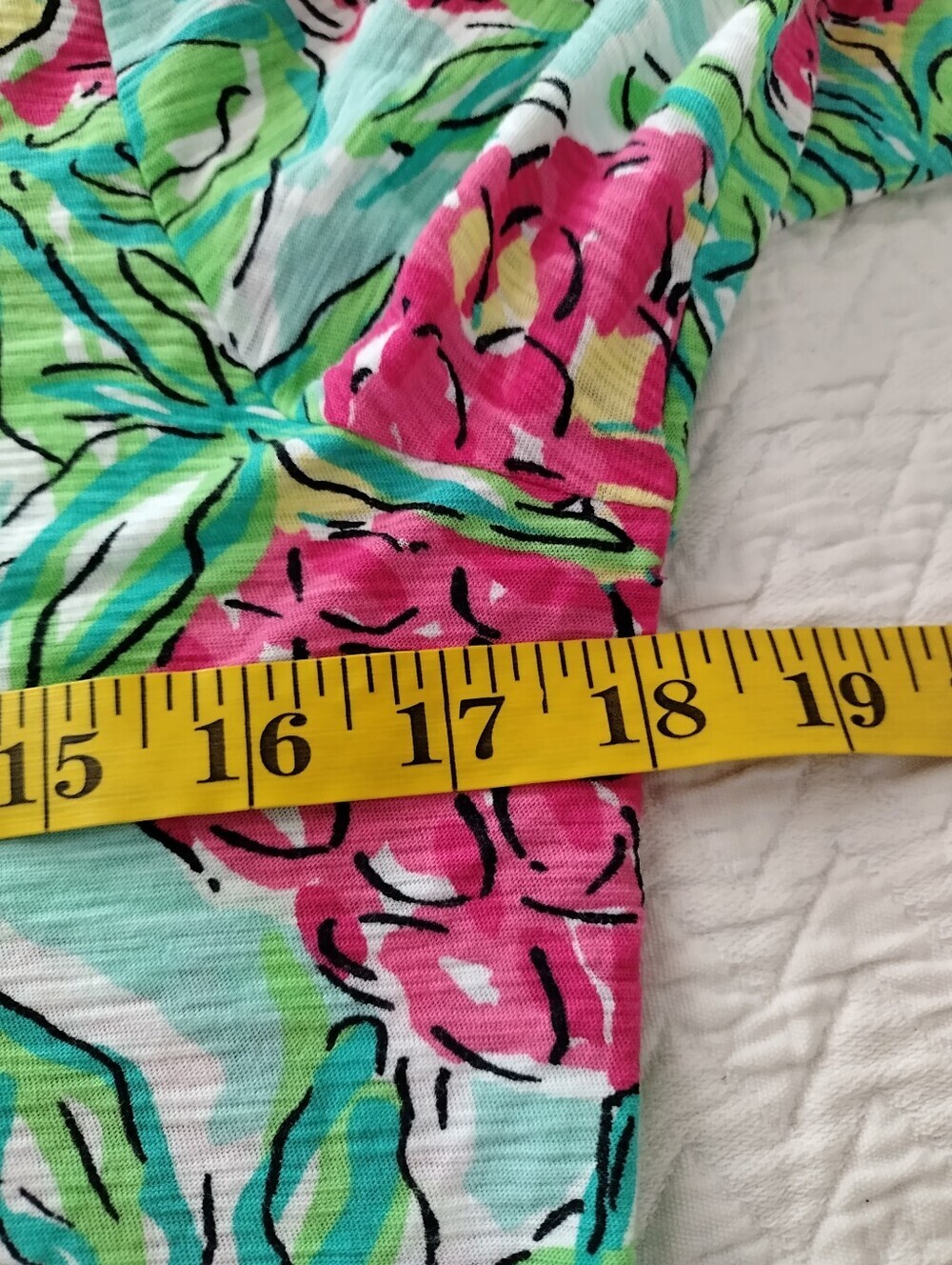 Lilly Pulitzer Spike the Punch Cassie Slub Cotton Long Sleeve Tee Sz M - Picture 7 of 8